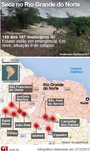 MAPA SECA RIO GRANDE DO NORTE (2/12) (Foto: Editoria de Arte/G1)