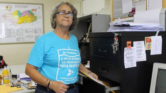 Maria Oliveira da Penha é diretora da Secretaria de Aposentados do Sepe